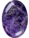 Ufeel Amethyst Palm Stone Crystal - Natural Chakra Therapy Polished Healing Crystal Oval Pocket Gemstone For Anxiety Stress Reli