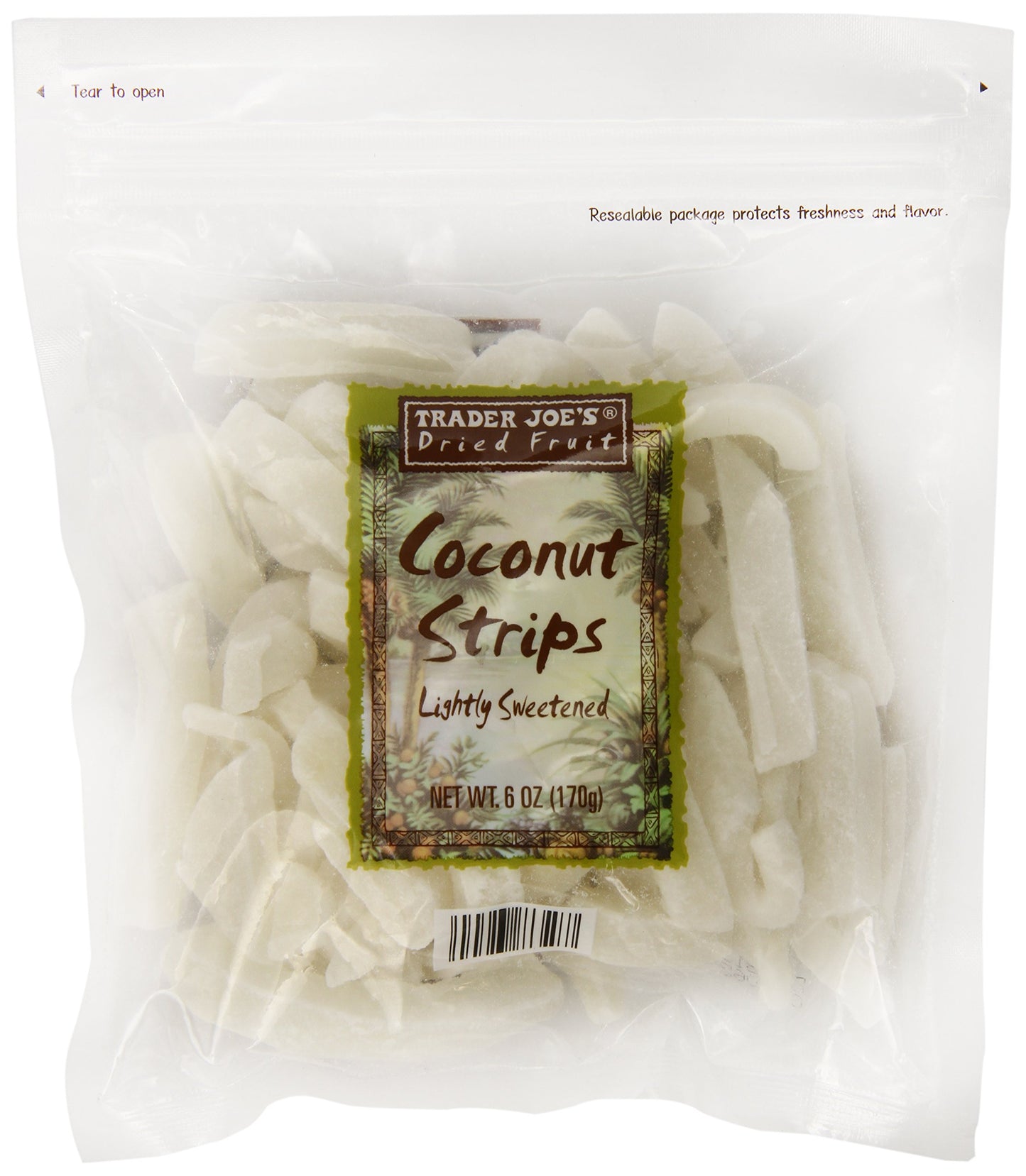 Trader Joe s Lightly Sweetened Coconut Strips, 6 oz