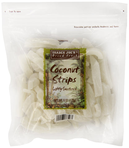 Trader Joe s Lightly Sweetened Coconut Strips, 6 oz