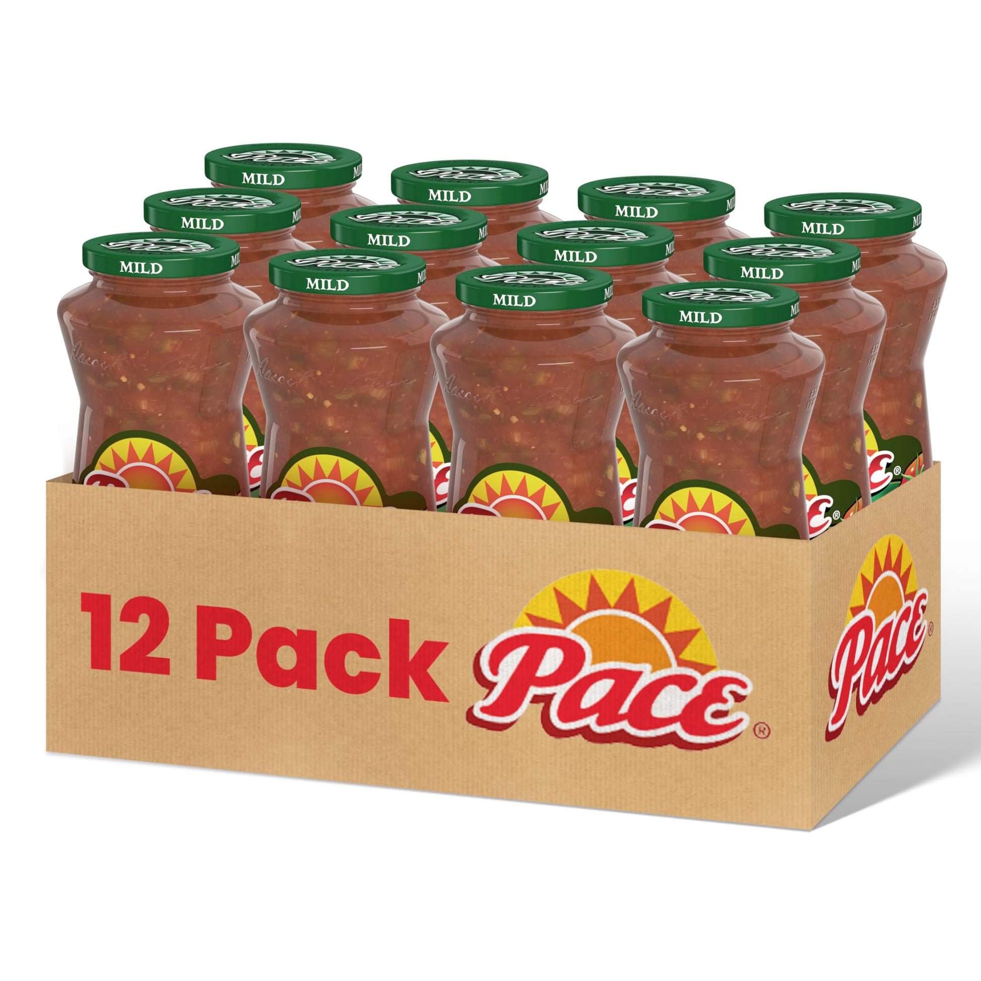 Pace Salsa, Chunky Salsa Mild, 16 Ounce Jar (Pack Of 12)