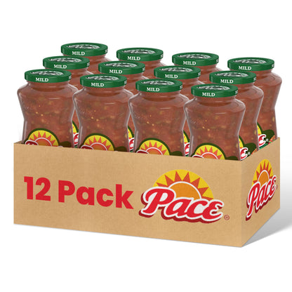 Pace Salsa, Chunky Salsa Mild, 16 Ounce Jar (Pack of 12)