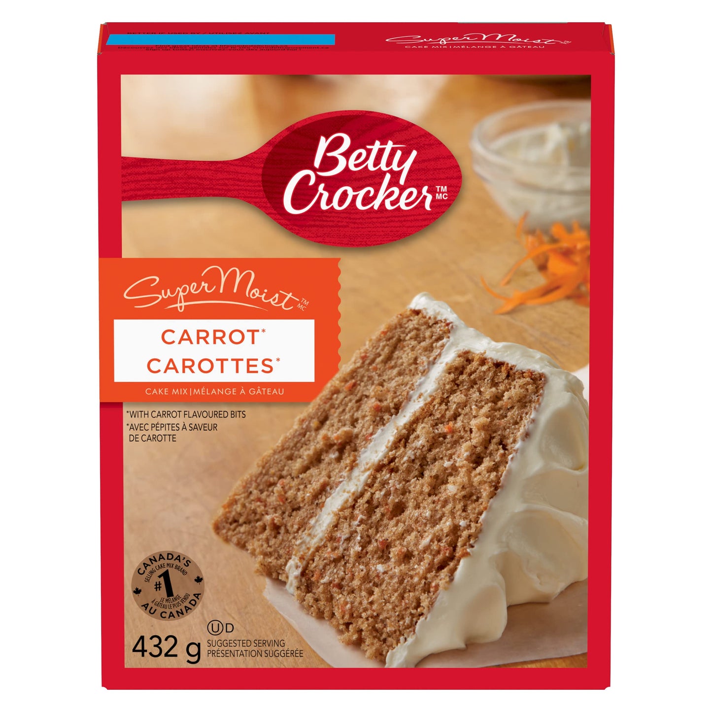Betty Crocker Supermoist Carrot Cake Mix, 432G/15 Oz. Box {Imported From Canada}