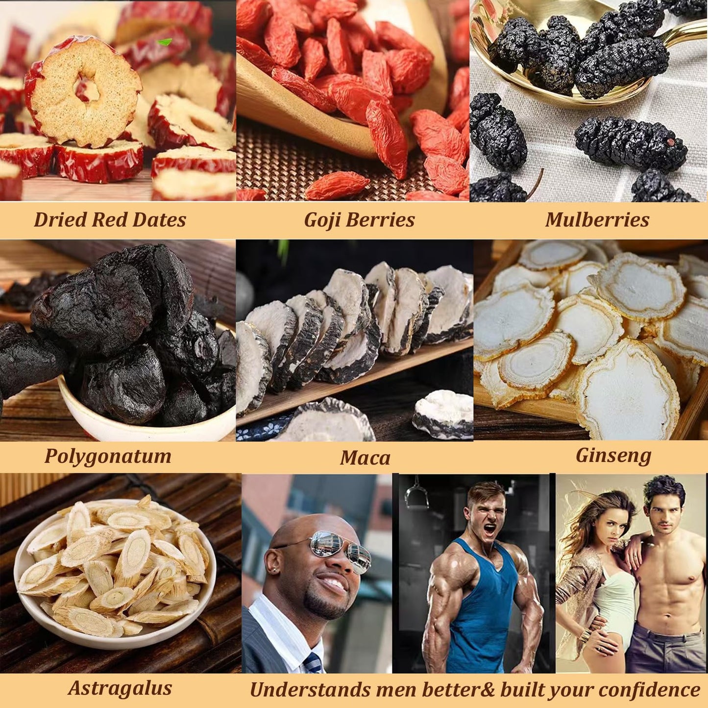 Ginseng Five Treasures Tea Kidney Tea, Ginseng Six Treasure Traditional Kidneytea For Men And Women, 7 Precious Ingredients Form