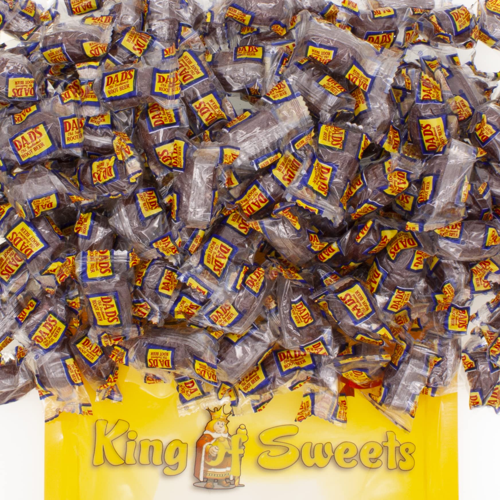 King Of Sweets Old Fashioned Root Beer Barrels Hard Candy 1 Lb Bag Brown Individually Wrapped
