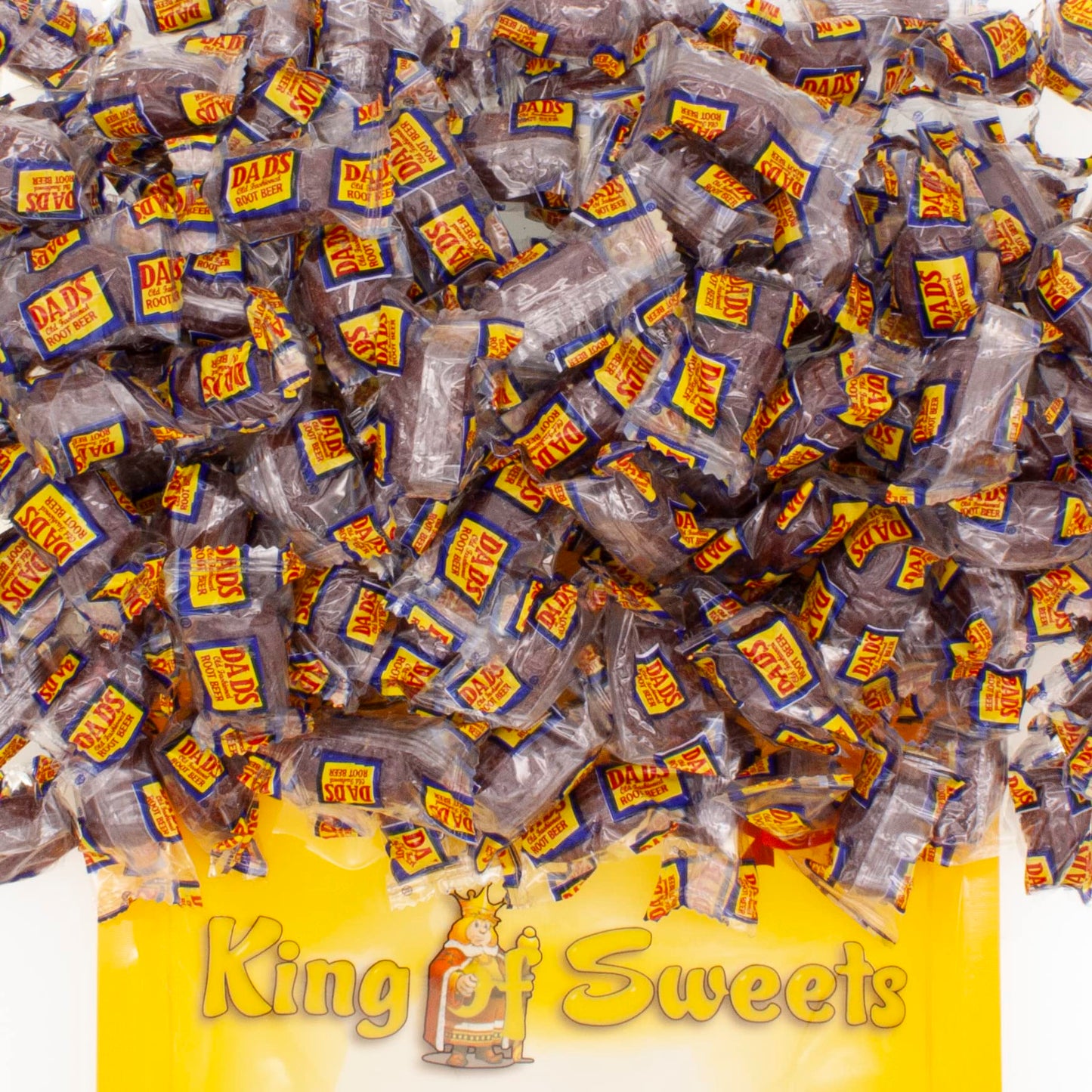 King Of Sweets Old Fashioned Root Beer Barrels Hard Candy, 2 Lb Bag, Individually Wrapped, Brown