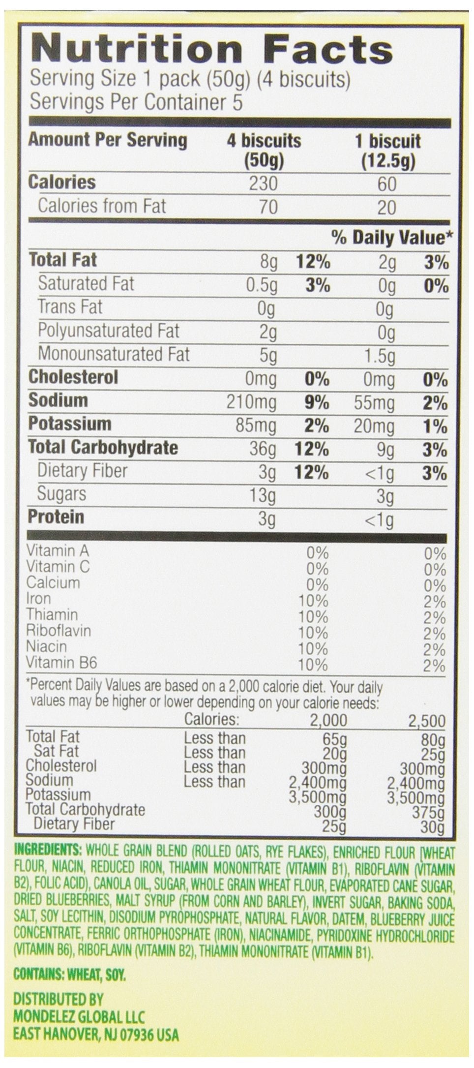Belvita Breakfast Biscuit, Blueberry, 8.8 Ounce (Pack of 3)