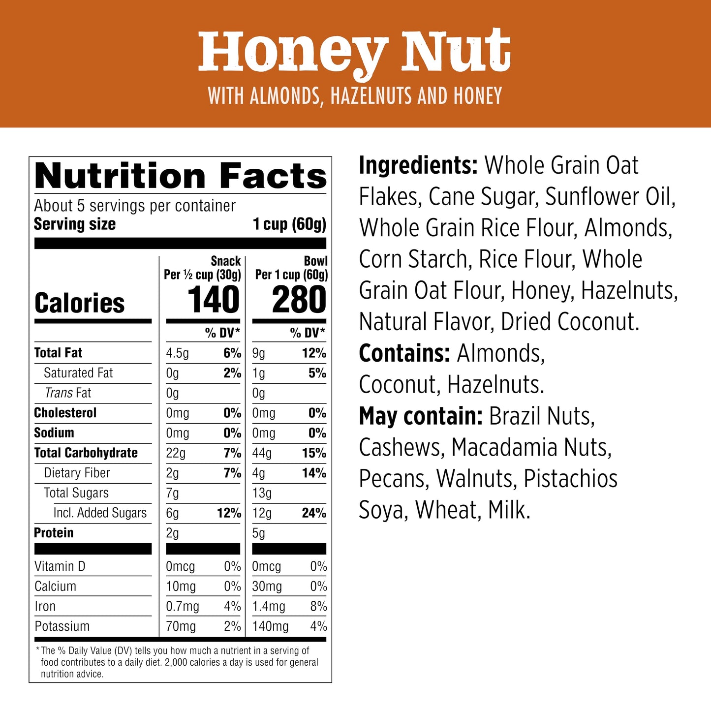 Jordans Slow Baked Granola | Honey Nut Slow-Baked Granola With Almonds, Hazelnuts And Honey | No Artificial Flavors, Colors, Or