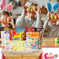 Easter Snack Basket With Liner (50 Count) Filled With Treats, Candy, Peelable Gummies, Marshmallow Gummies, Bunny And More, Grea
