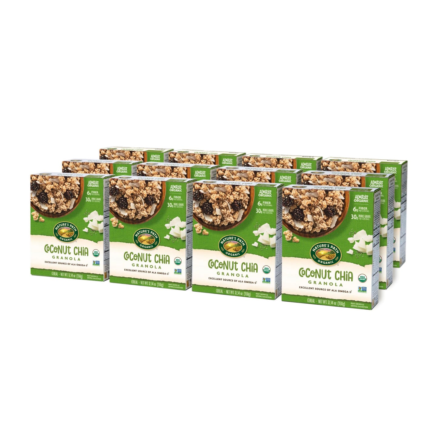 Nature s Path Organic Coconut Chia Granola, 12.34 oz (Pack of 12), Non-GMO