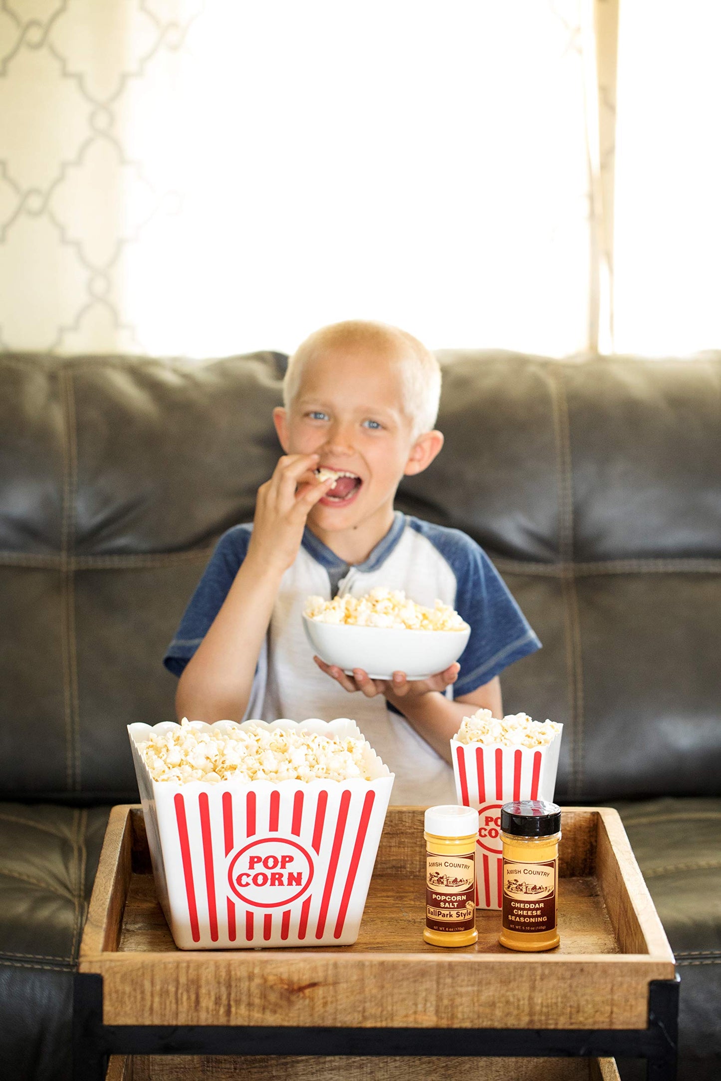 Amish Country Popcorn | Seasoning Variety Pack | BallPark Style ButterSalt - 5.5 oz & Cheddar Cheese - 4.7 oz Popcorn Seasoning