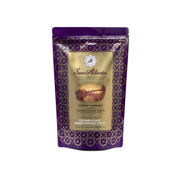 San Alberto Ground Coffee - Single Origin & Specialty Colombian Arabica Coffee, Medium Roast with Caramel & Dark Chocolate Notes