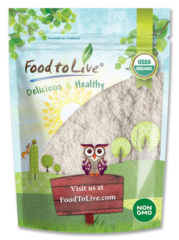 Food to Live Organic Brown Rice Flour, 1.5 Pounds - Non-GMO, Finely Ground from Long Grain Rice, Unbleached, Untreated, Vegan Me