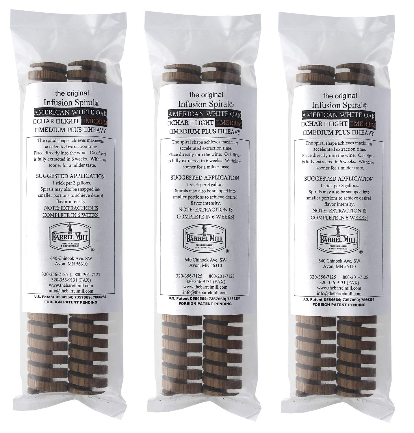 Home Brew Ohio American Oak Infusion Spirals, Medium Toast, 8 Long, Brown, 6-pc Set, Model B07Q527LDV