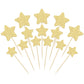 Gyufise 42Pcs Star Cupcake Toppers Gold Glitter Assembled Twinkle Star Cupcake Picks Wedding Engagement Bridal Shower Birthday P