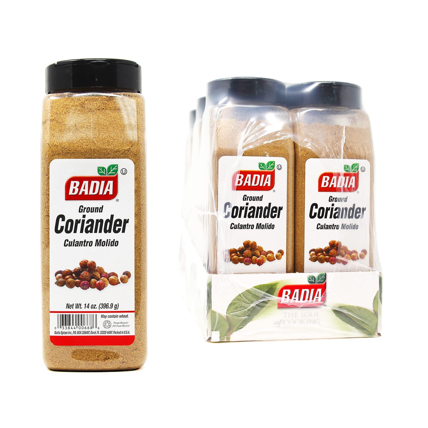 Badia Ground Coriander, 14 Ounce Pack of 6, Premium Quality Spice