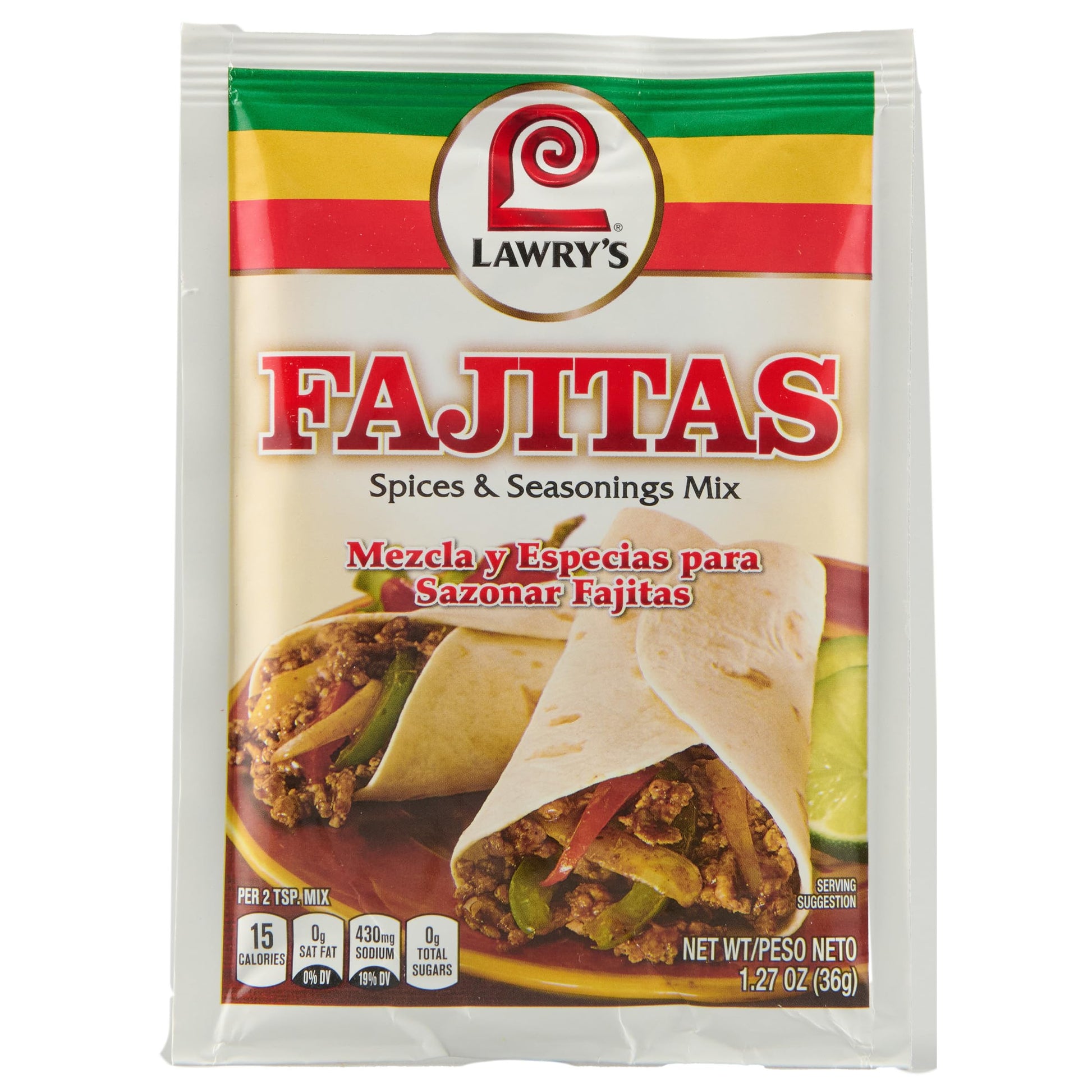 Lawry's, Fajitas Spices & Seasonings Mix, 1.27 Oz