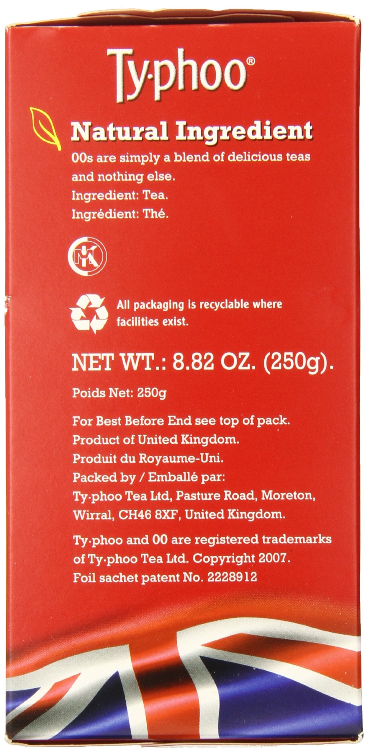 Typhoo British Tea Foil Fresh Teabags, 80 Count, Pack of 6