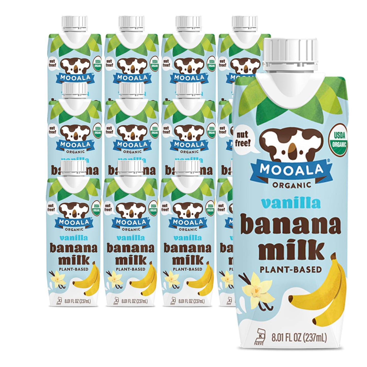 Mooala Vanilla Bananamilk Organic Shelf Stable 237 mL Case 12