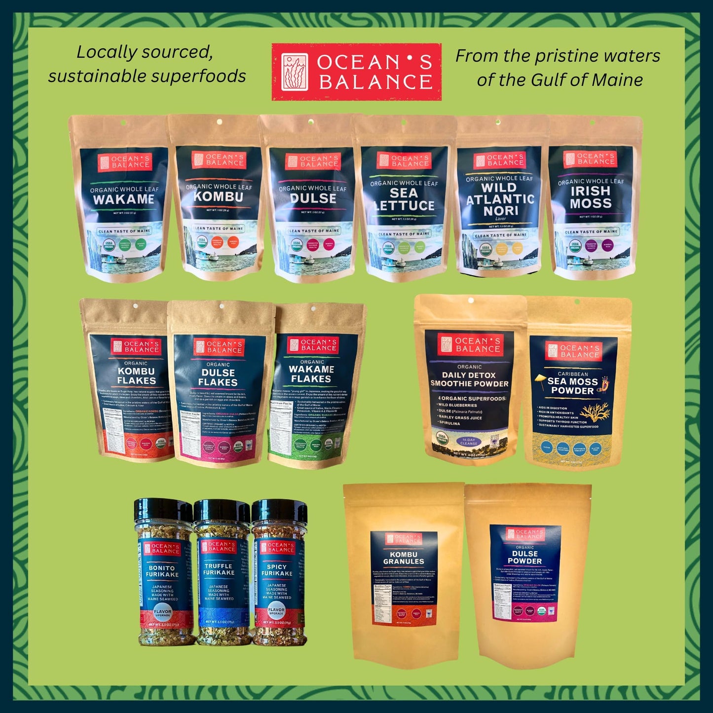 Oceans Balance Organic Irish Sea Moss - Gluten Free, Mineral Rich - 1 oz Bag - Perfect for Keto, Paleo, Vegetarian, or Vegan Diet