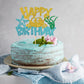 Monmon & Craft Crab Happy Birthday Cake Topper/Ocean Baby Children 1St Birthday Cake Decor/Sea Animal Theme Birthday Party Decor