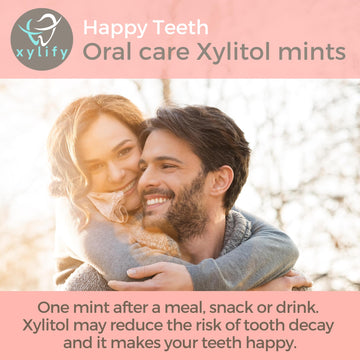 Xylitol Mints For Oral Care - Grapefruit Flavor, 100% Xylitol Sweetened, Sugar Free Candy, Happy Teeth Dental Mints From Finland