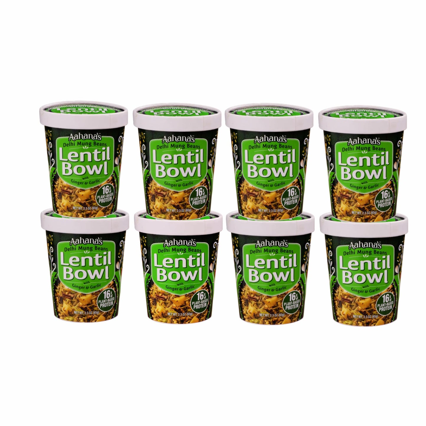 Aahanas Mung Beans & Rice Bowl - Vegan, Gluten Free, Non-GMO, 8 Pack
