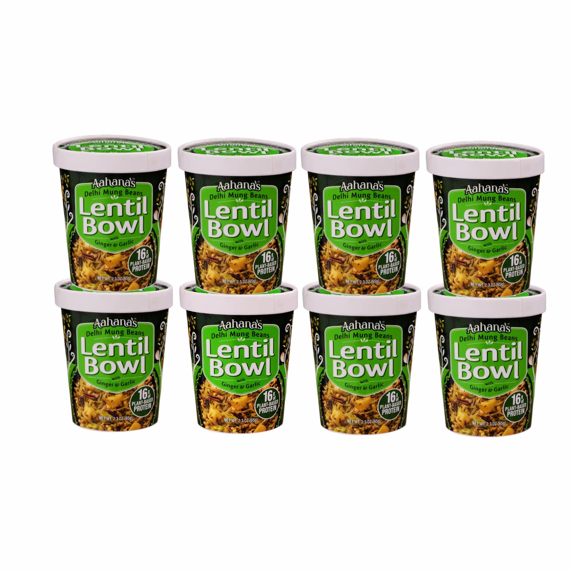 Aahanas Mung Beans & Rice Bowl - Vegan, Gluten Free, Non-GMO, 8 Pack
