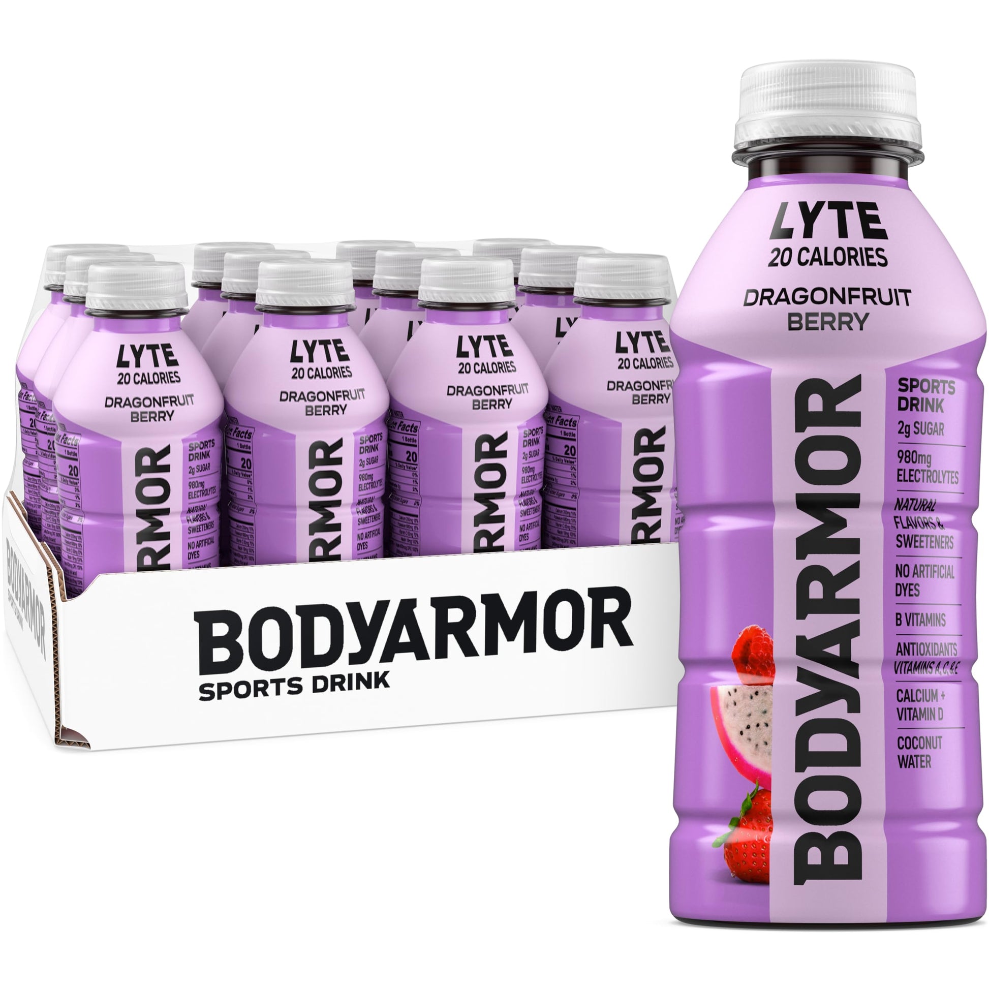 Drink Low-Calorie Sports Beverage  Dragonfruit Berry  Coconut Water Hydration  Natural Flavors With Vitamins  Potassium-Packed Electrolytes  Perfect For Athletes  16 Fl Oz (Pack of 12)