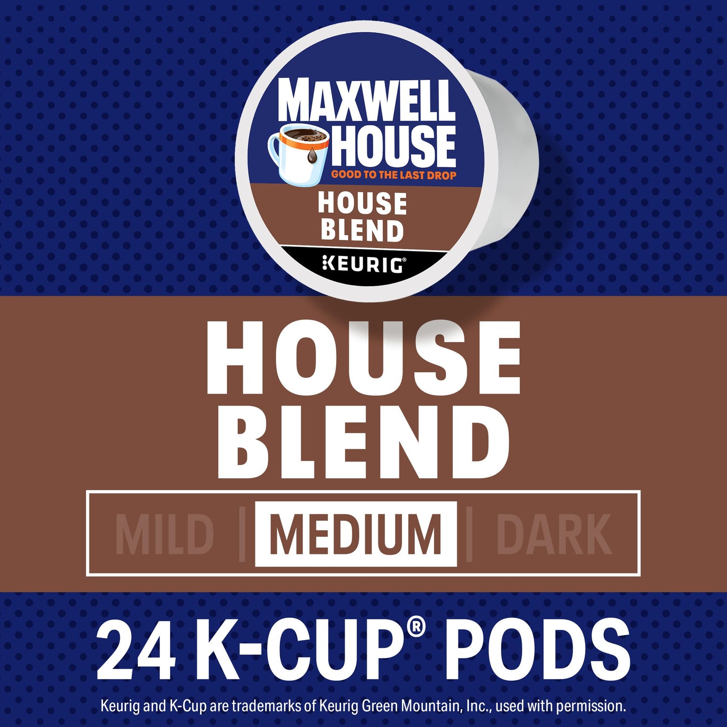 Maxwell House House Blend Medium Roast K-Cup Coffee Pods (24 Ct Box)