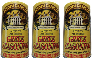 Konriko - Greek Authentic Seasoning 5 Oz (Pack Of 3) - Wheat Free - Gluten Free - No Msg