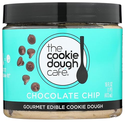 The Cookie Dough Cafe Gourmet Edible Cookie Dough, Chocolate Chip, 16 Fl Oz (Pack Of 8)