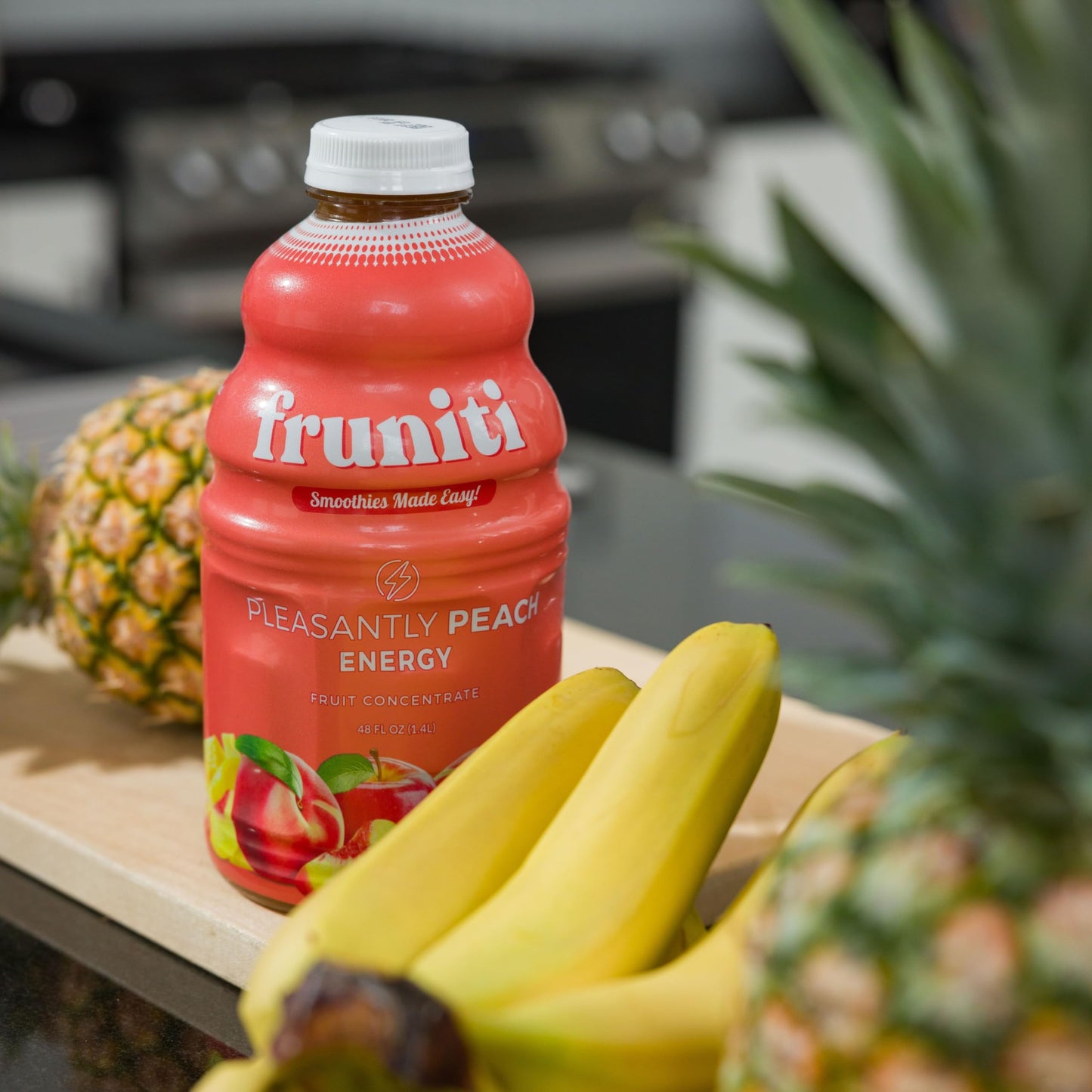 Fruniti Peach Smoothie Mix - Energy Boosting Fruit Puree - No Sugar Added - 48 Fl Oz