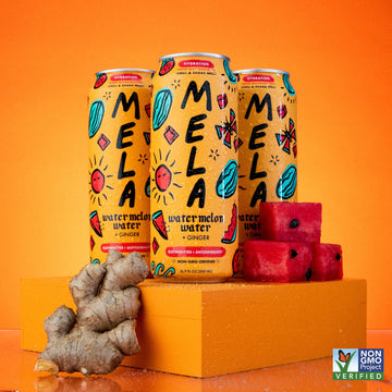 Mela Water Watermelon Juice Drink, Electrolytes & Antioxidants, Refreshing Hydration, Coconut Water Alternative, Vitamin C, Ging