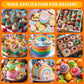12 Food Coloring Set,10 Colors Vibrant Food Dye & 2 Edible Metallic Gold Paint Food Grade Tasteless Liquid Baking Food Coloring