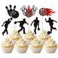 28 PCS Bowling Cupcake Toppers Glitter Bowling Alley Players Cupcake Picks Bowling Sports Cake Decorations for Indoor Bowling Al