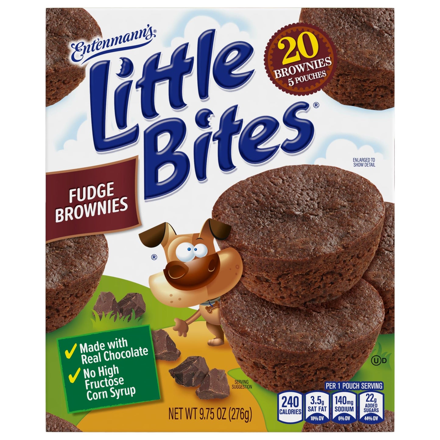 Entenmanns Little Bites Fudge Brownies, 9.75 oz, 5 Count