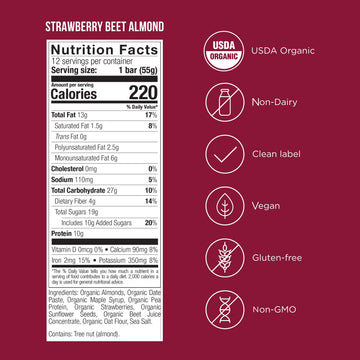POSSIBLE Snack Bar - Organic Energy Bars with 10g of Plant-Based Protein - Vegan, Gluten-Free, Non-Dairy, USDA Organic - Healthy