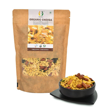 Matratva Organic Chivda Namkeen 1 kg | Chiwda | Chevda | Organic Namkeen | Healthy Indian Snacks | Crispy & Fresh Snack | No Pre