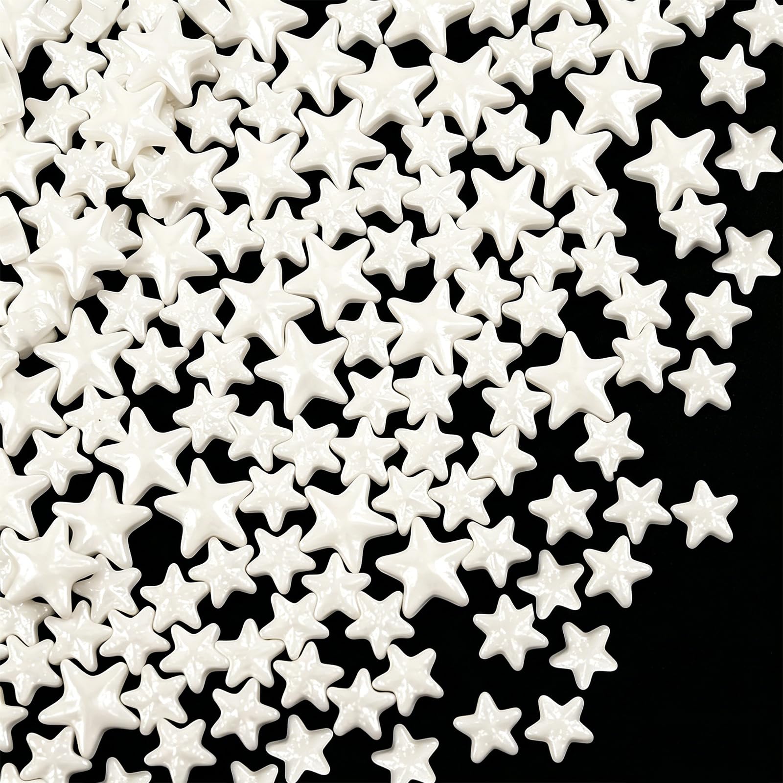 White Star Sprinkles for Cake Decorating, 4.6 oz Edible White Sprinkles for Baking Cupcake Cookies Ice Cream