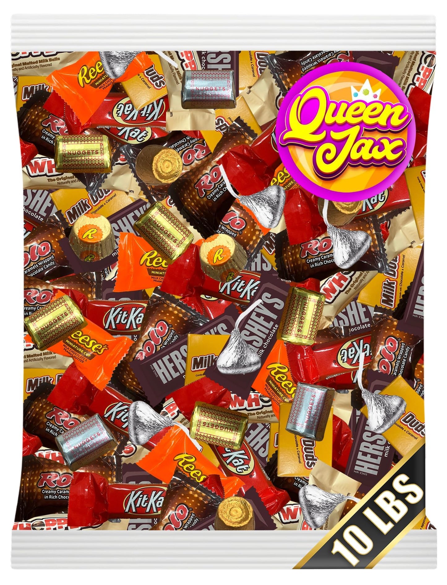 Assorted Chocolate Candy Variety Pack - 10 Lb Bulk Candy Chocolate Mix - Individually Wrapped Chocolate Sweets - Easter Variety