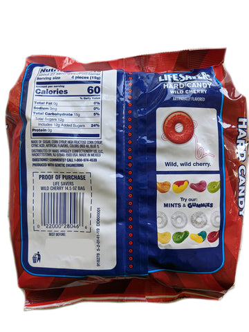 Lifesavers cherry 14.5 Ounce Bag Individually Wrapped candy