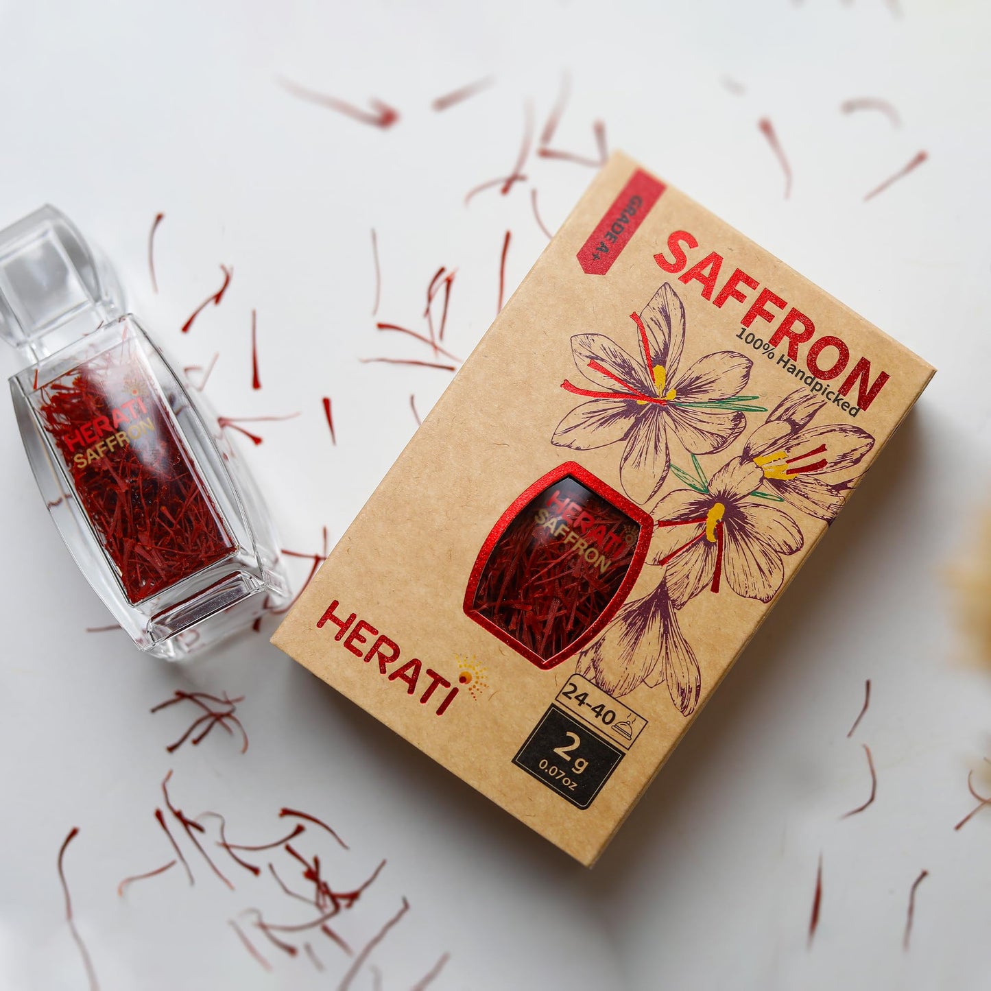 Superior Saffron Threads, Premium Grade Saffron, Super Negin, All-Red, Spice For All Culinary Uses Paella, Risotto, Tea'S, Milk'