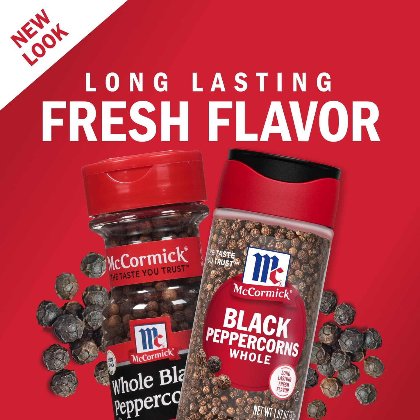 McCormick Whole Black Peppercorns, 1.87 Ounce, Pack of 1