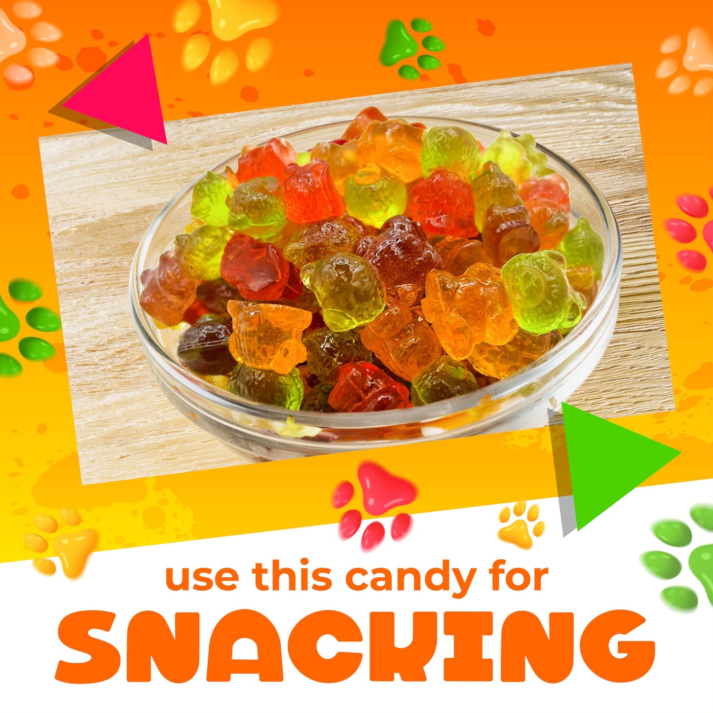 LAETAFOOD Sugar-Free Gummy Bears, Assorted Fruit Flavors, 1 Pound Bag