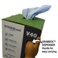 Taskbrand N-V040Cgb Blue V40 Value Series Center Pull Wiper Sheets, All-Purpose Disposable Cleaning Towels, 10 X 12 Inches, Blue