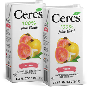 Ceres 100% All Natural Pure Fruit Juice Blend, Guava - Gluten Free, Rich in Vitamin C, No Added Sugar or Preservatives, Choleste