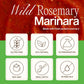 Sauz Wild Rosemary Marinara Sauce, 25 Oz Jar (4-Pack), Gluten-Free, Non-Gmo, Bold Flavor, Multi-Use Made With Clean Ingredients