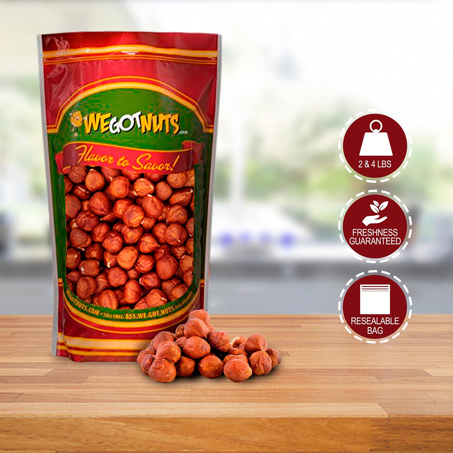 Raw Shelled Filberts Hazelnuts (4 lb)