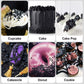 HUEBEATY 6-in-1 Black Edible Cake Pearls Sprinkles for Cake Cookies Decorating and Baking | 180g/6.36oz | Black Sanding Sugar fo