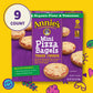 Annies Frozen Mini Pizza Bagels, Three Cheese, Snacks, 9 Ct, 6.65 oz